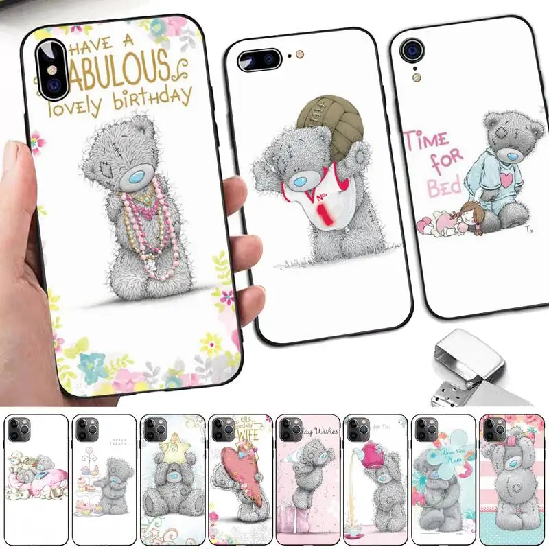 

LVTLV Tatty Teddy Bear Me To You Phone Case for iPhone 11 12 13 mini pro XS MAX 8 7 6 6S Plus X 5S SE 2020 XR cover