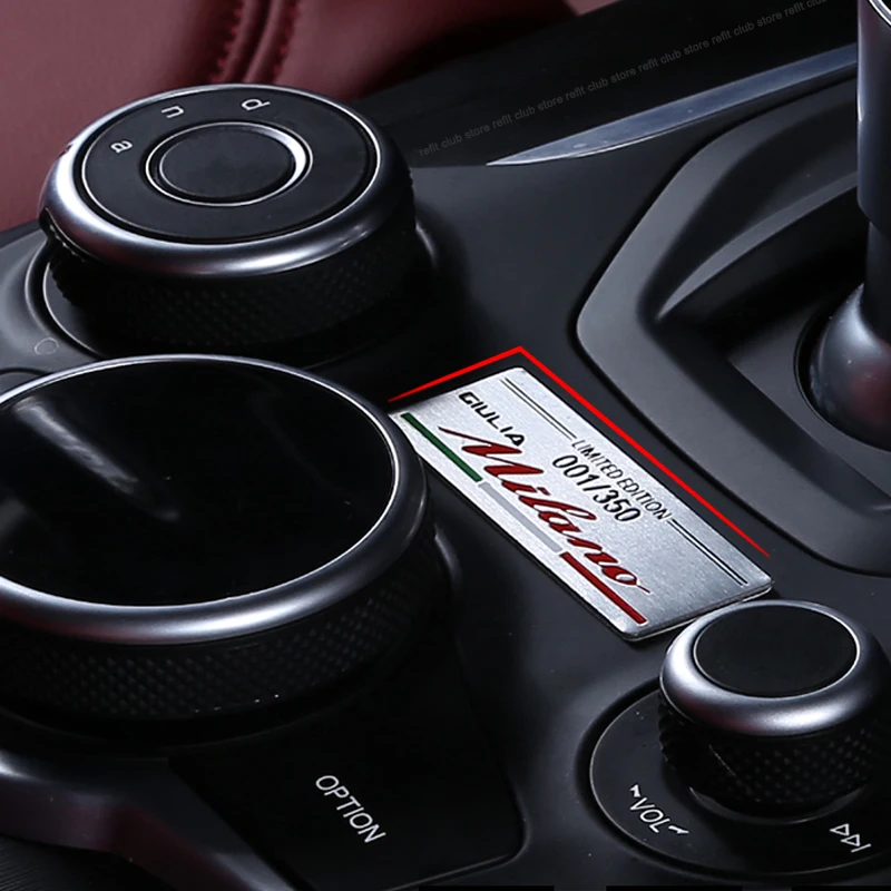 

Металлическая табличка с идентификационным номером Милано издание 001/350 табличка с названием автомобильные наклейки для Alfa Romeo Giulia Stelvio внут...