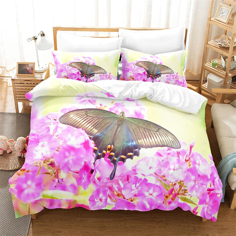 

Butterfly Queen Bedding Set Duvet Cover Kids Bedroom Bed Set Comforter Cover Set King Size Duvet Cover Set Bedding Sets