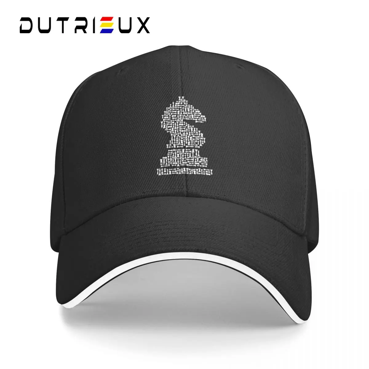 

Baseball Hat For Men Women White Chess Knight Piece Mosaic Caps Golf Snapback Caps Hats For Winter