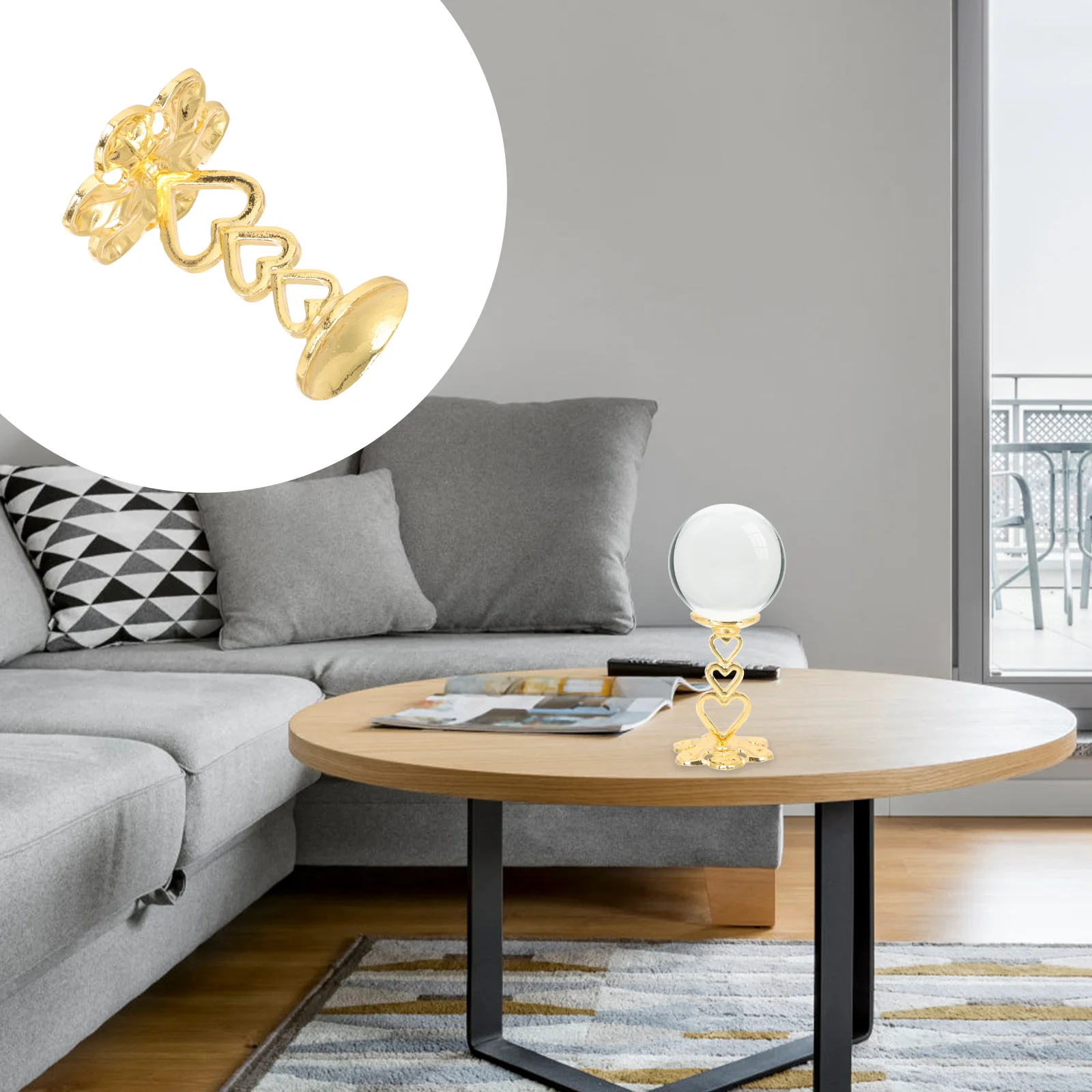 

Standcrystal Base Egg Display Iron Holder Sphereglass Decor Figure Stands Orb Holders Easter Globe Gold Rack Temari Desktop