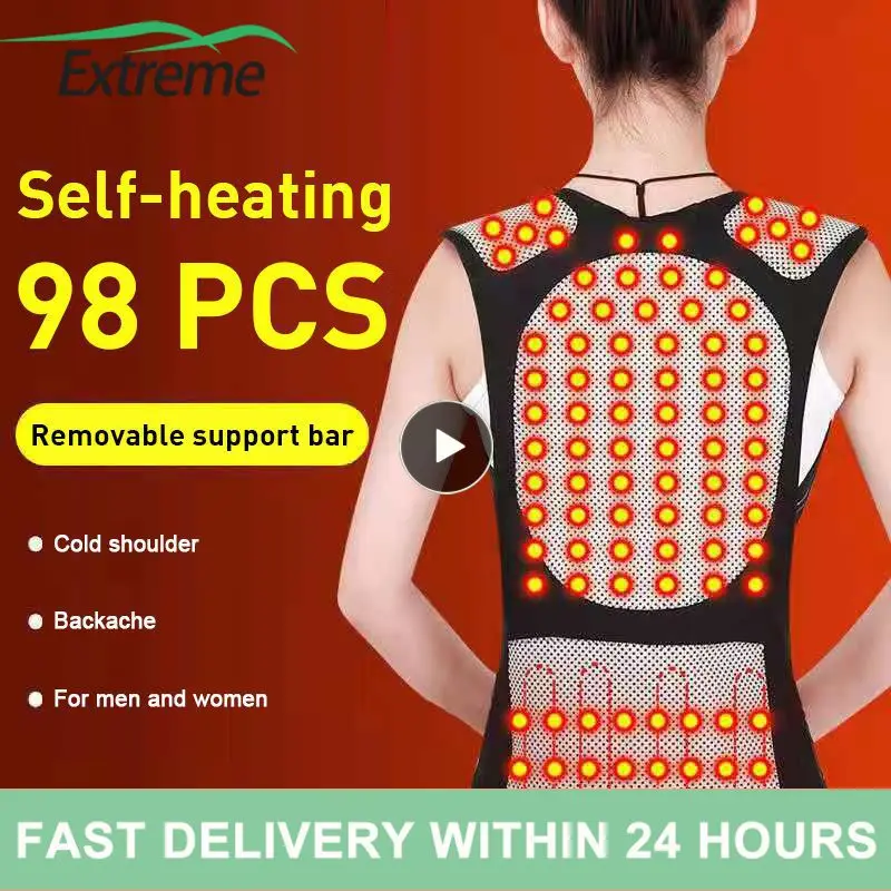 

Рубашка на плечо с магнитной коррекцией, САМОНАГРЕВАЮЩАЯСЯ жилетка с турмалиновым наплечным ремнем, теплая безрукавка для расслабления мышц, 98