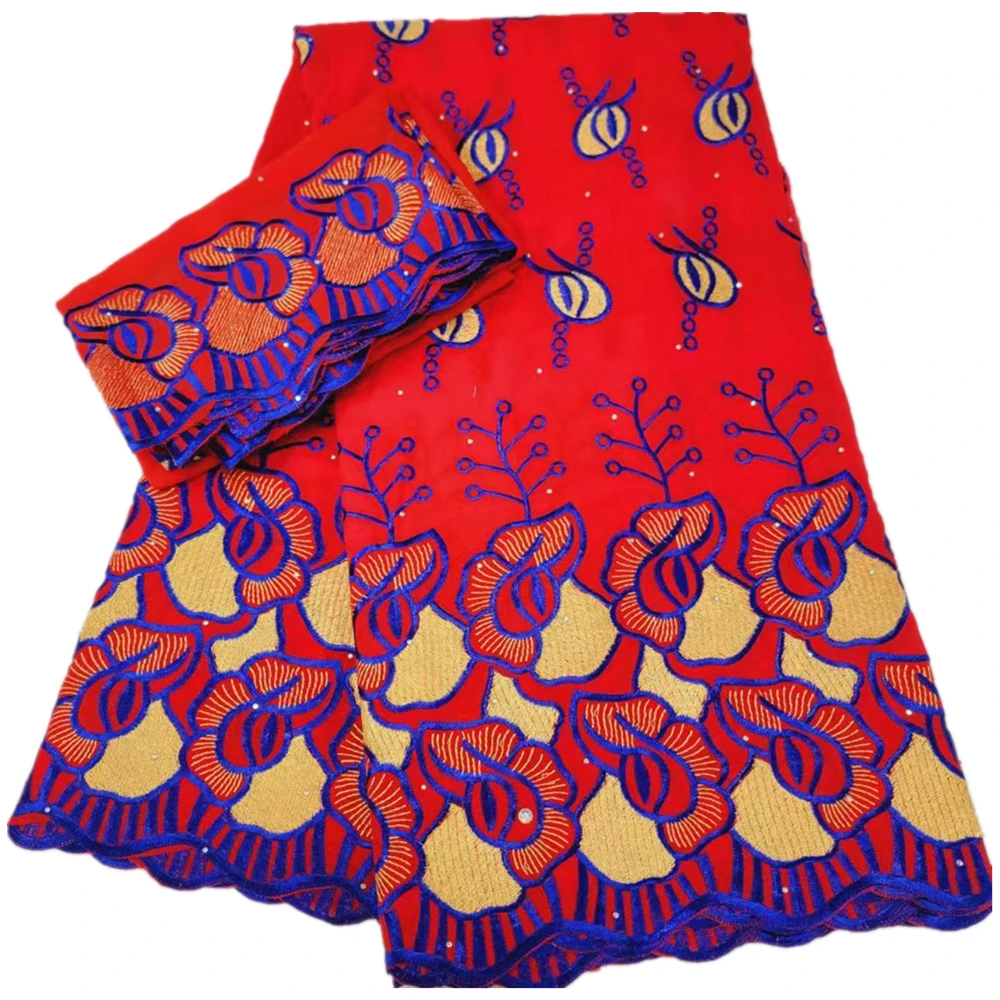 

5 + 2 ярда, Высококачественная швейцарская вуаль, кружевная ткань, вышивка, африканские кружевные ткани для женского платья