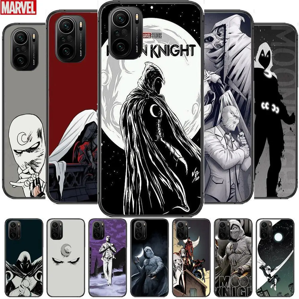 

Moon Knight Marvel Phone Case For xiaomi redmi POCO F1 F2 F3 X3 Pro M3 9C 10T Lite NFC Black Cover Silicone Back Prett mi 10 ult