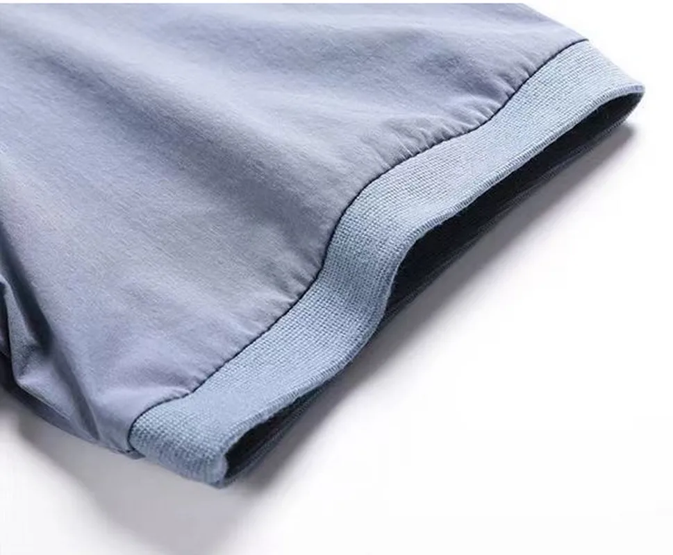 2023 Summer New Ice Silk Suit Male Summer Youth Fashion Brand Short Sleeve T-Shirt Male Loose Pants Casual Sportswear Male