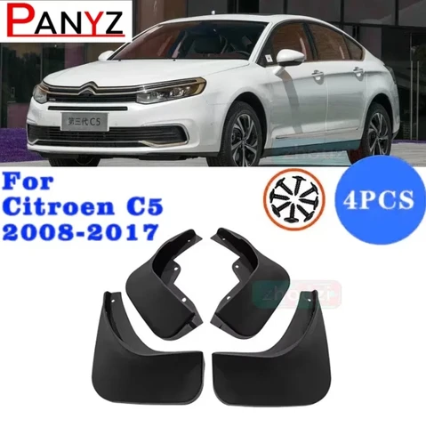 Комплект автомобильных брызговиков для Citroen C5 X AIRCROSS Sedan 2010-2021, брызговики, брызговики, брызговики, крыло 2009 2010 2011 2012