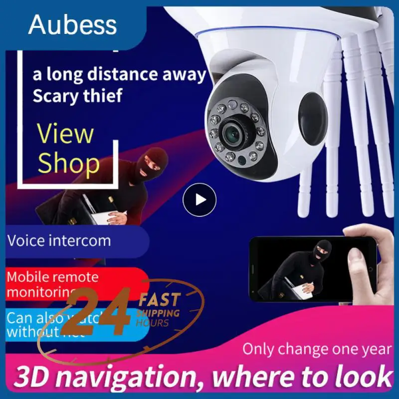 

Night Vision Ip Camera Remote Monitoring Surveillance Camera Wireless 5 Antenna Baby Monitor Smart Home 720p Two-way Voice Call