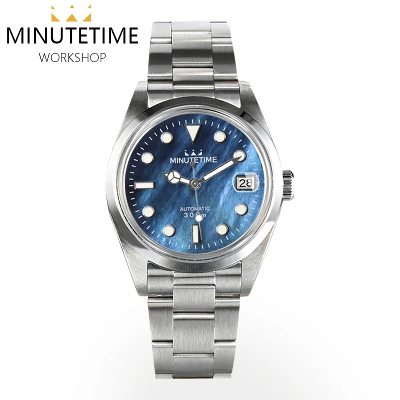 

MINUTETIIME Luxury Men's Watches for Men Stainless Steel Automatic Mechanical Wristwatch Sapphire Glass Male Clock Waterproof