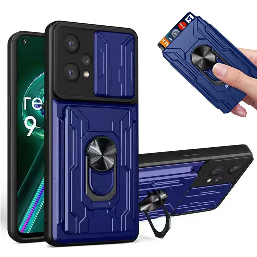 

Ring Case For Xiaomi Poco X4 GT 5G Case Xiaomi Poco X4 GT X4 Pro Card Slot Ring Stand Camera Protection Cover Poco X4 GT Funda