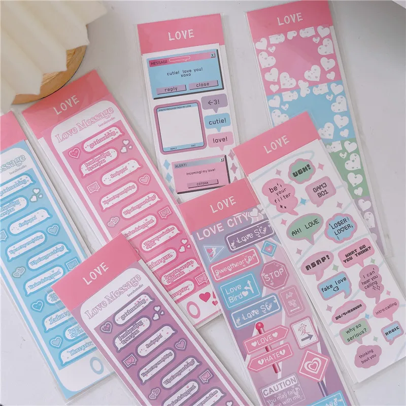 

Love Material Bubble Frame Frame Decoration Hand Account Material Sticker DIY Sticker Decoration Toy Girl Cute Gift