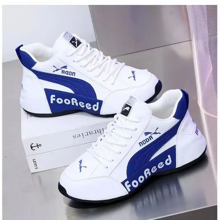 Новинка 2024 мужские и женские кожаные кроссовки для пар осень зима утепленные