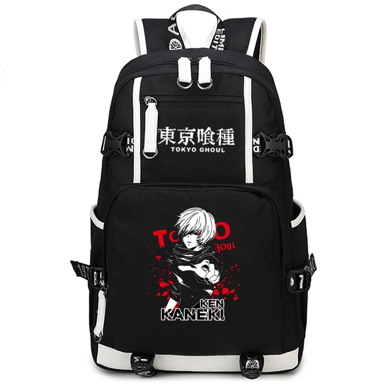 2022 New Anime Tokyo Ghoul Kaneki Ken Backpack Fashion Cartoon Rucksack Students School Bags Bookbag Laptop Travel Bags