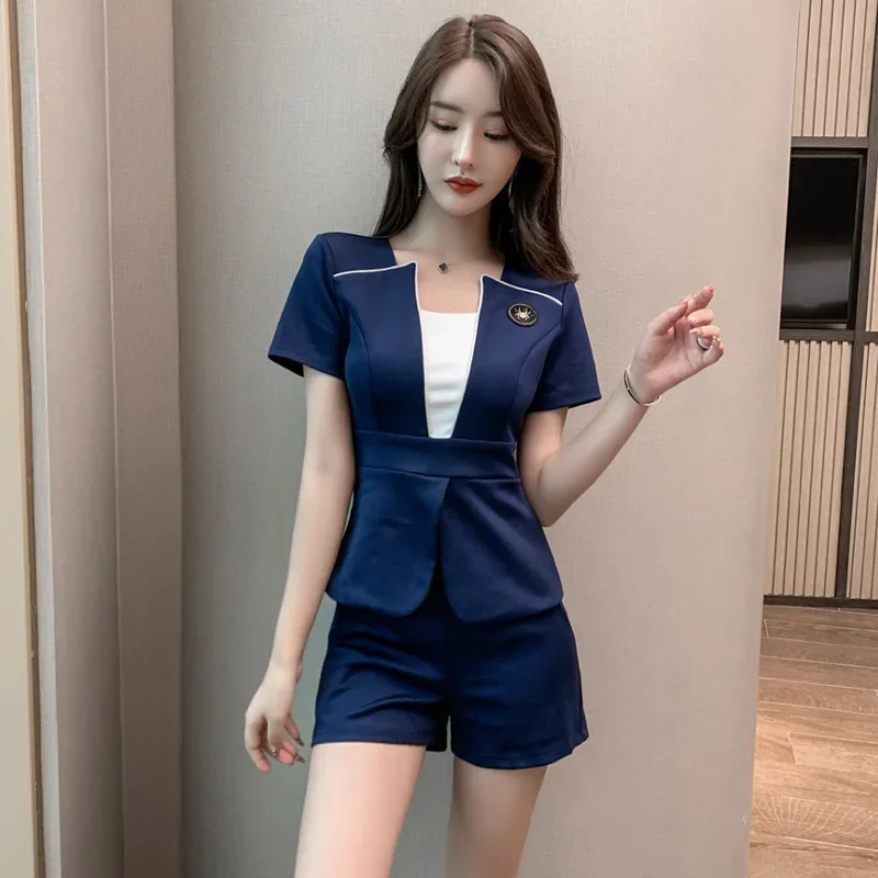 Женская рабочая одежда рубашка костюм с короткой юбкой для отеля официанта