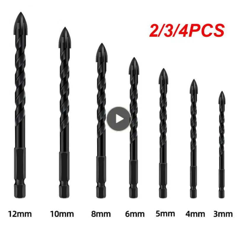 

2/3/4PCS 3-12mm Universal Drilling Tool Woodworking Tools And Accessories Drill Bit Glass Triangle Diamond Drill Hole Saw Drill