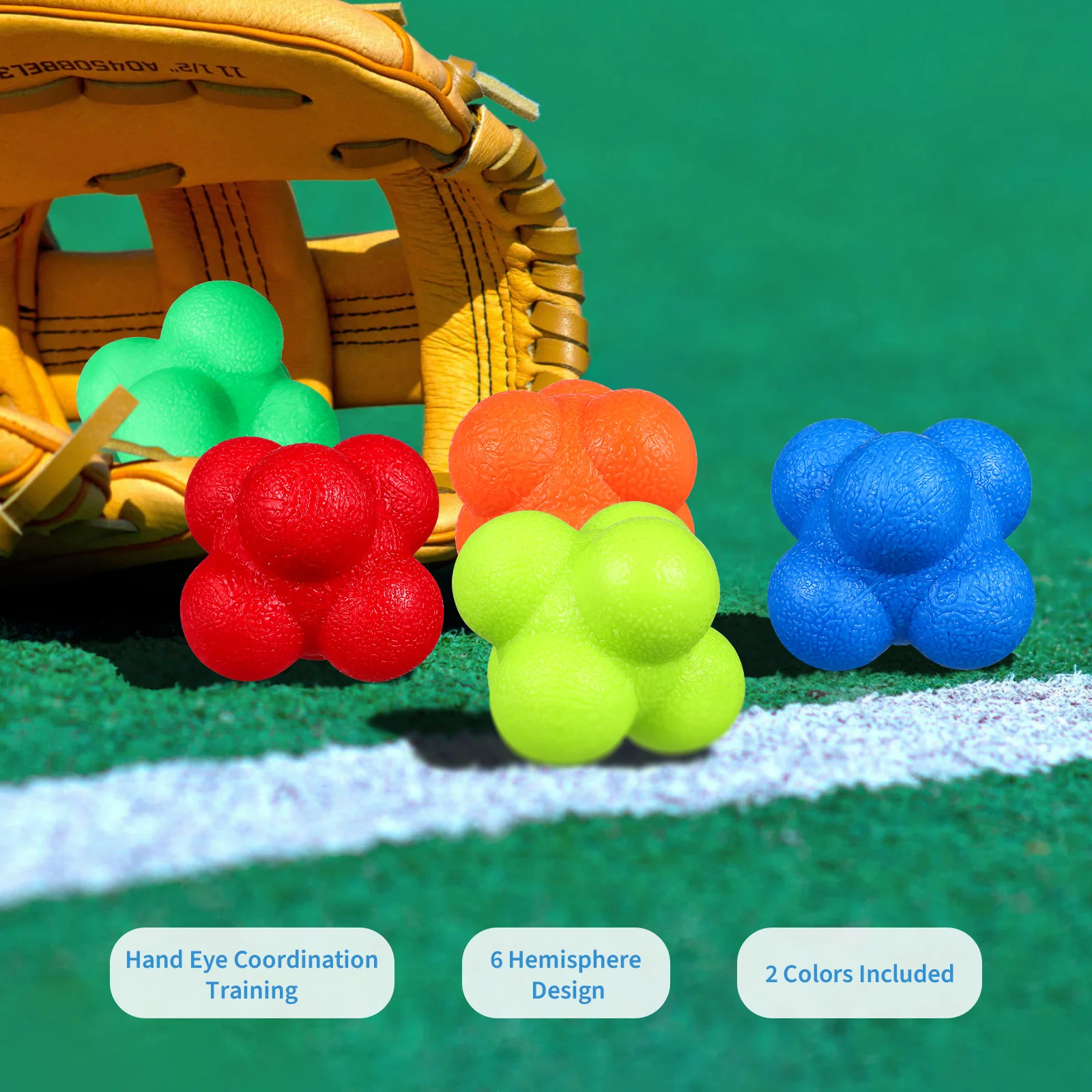 6 шт. рефлекторный мяч для ловкости прыгающий бейсбол теннис бадминтон