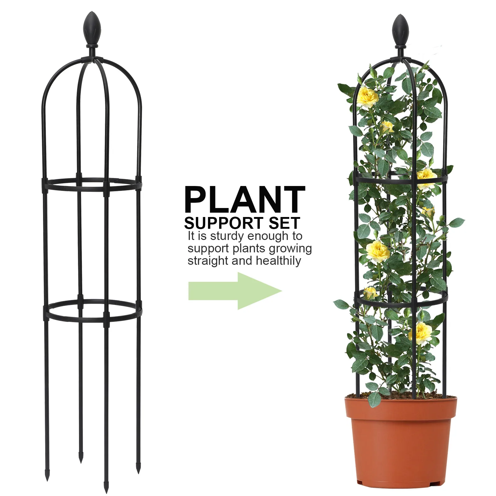 

Flower Stand Shelf Frame Plant Potted Support Climbing Vine Rack Durable Rust-proof Bracket Gardening Supplies Garden Trellis]