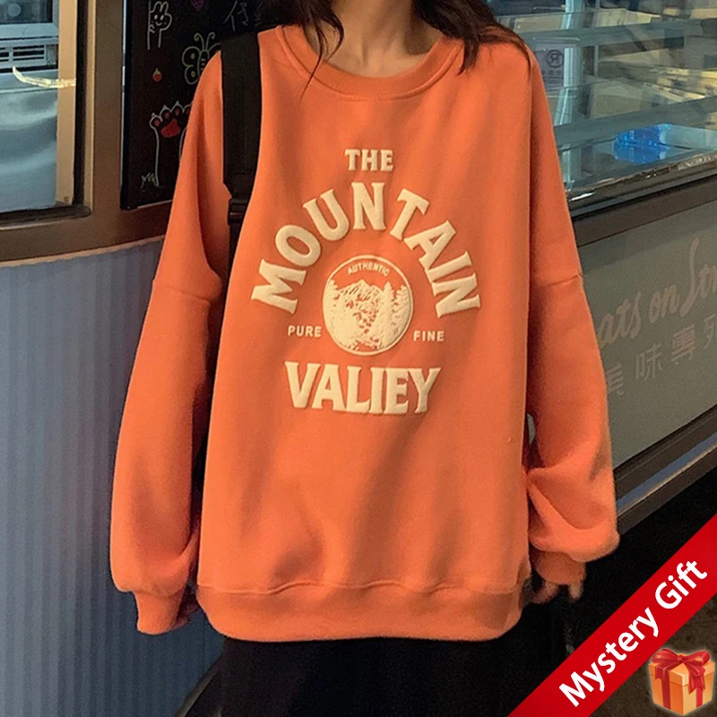 

Осенние толстовки с надписью и принтом из пены, бархатные толстовки для женщин, корейская мода, парные, в стиле бойфренд y2k, женская одежда