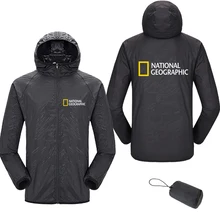 Waterproof  jacket National Geographic print jacket Quick Dry Skin Windbreaker Sun Protection jacket