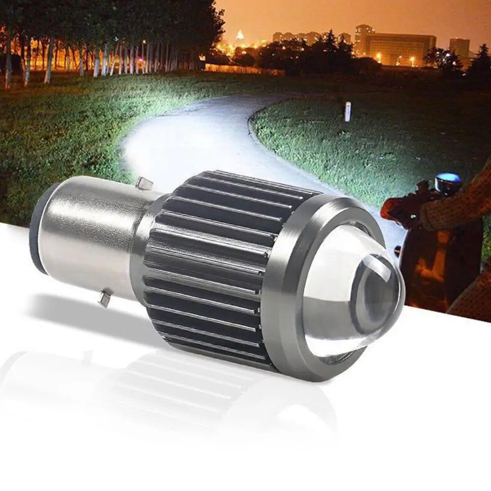 

2pcs BA20D H4 LED Motorcycle Headlight Fog Lamp With Lens 10000lm 12V Led Headlights Bulbs Brake Light For Motorbike Boat T0V3