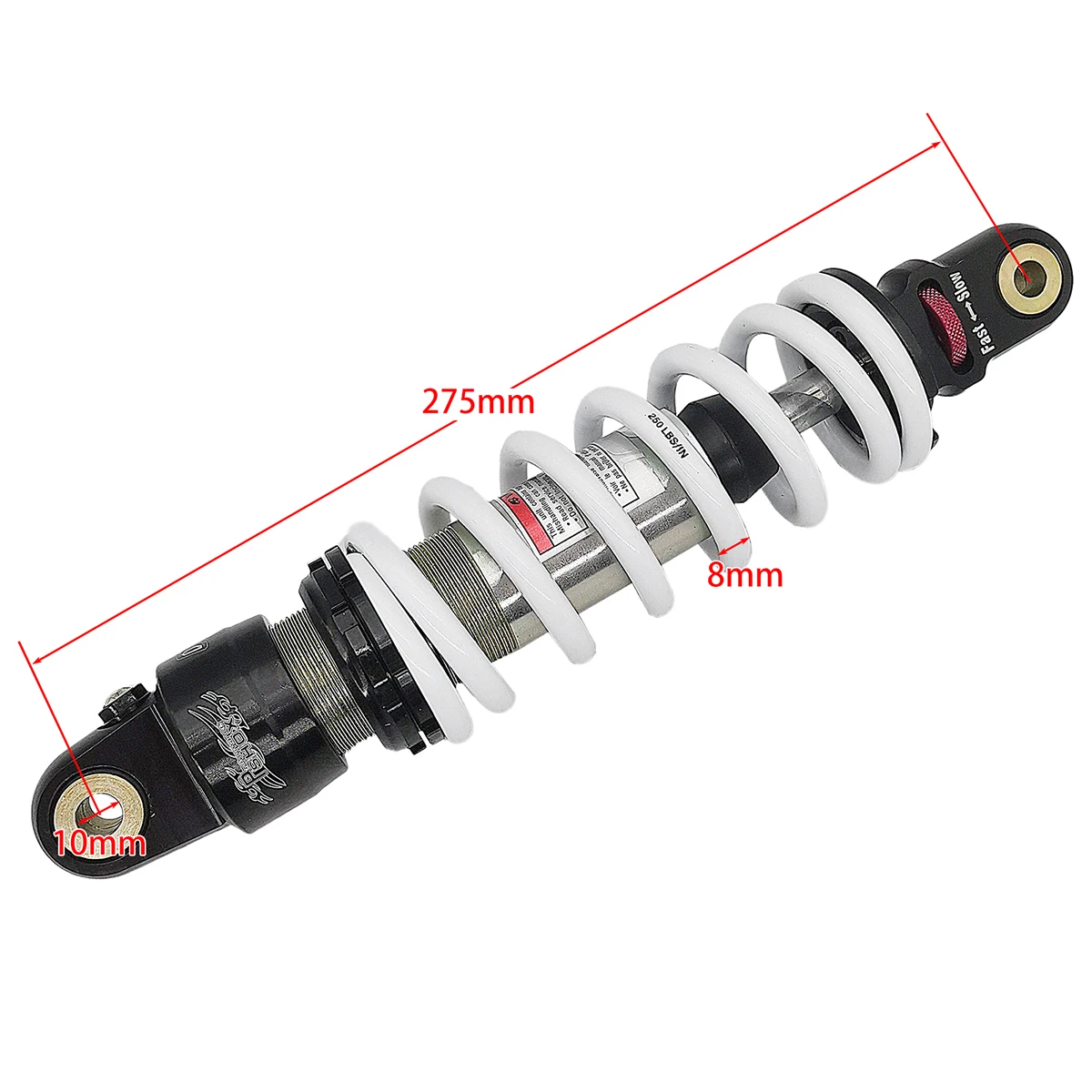 

275mm Motorcycle Rear Shock 275 Absorber Damping Adjustable Dirt Pit Bike After The Shock for BSE T8 Kayo CRF KLX YZF