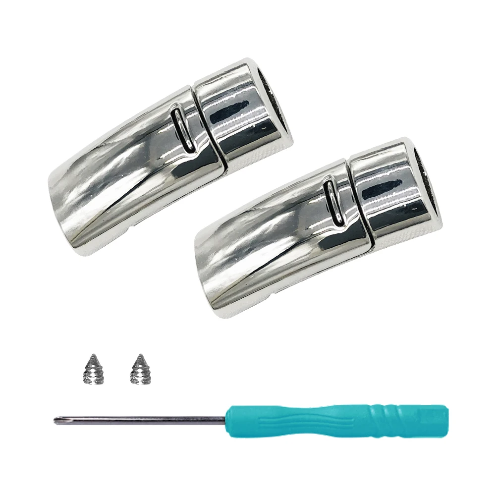 

1pair Locking Shoelace Buckle Screwdriver Easy Install Tie Free Kids Adults DIY Men Women With Screws Metal Fast Strong Magnetic