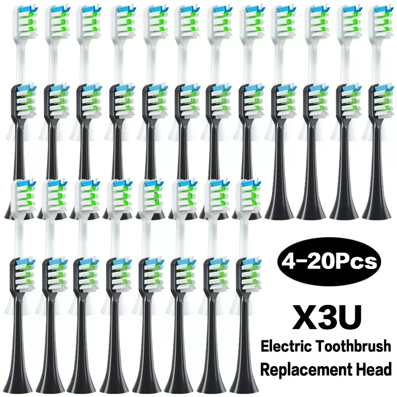 

Pcs Replacement Toothbrush Head for Xiaomi Youpin X3U / X1 / X3 / X5 Sonic Electric Toothbrush Dupont Bristle Sealed Packed