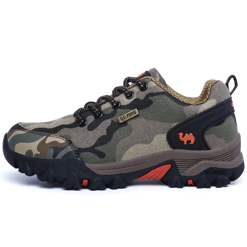 HIKEUP New men Outdoor Shoes Camouflage Couple Casual Hiking Shoes Walking Sneaker Spring And Autumn Sports Casual Shoes