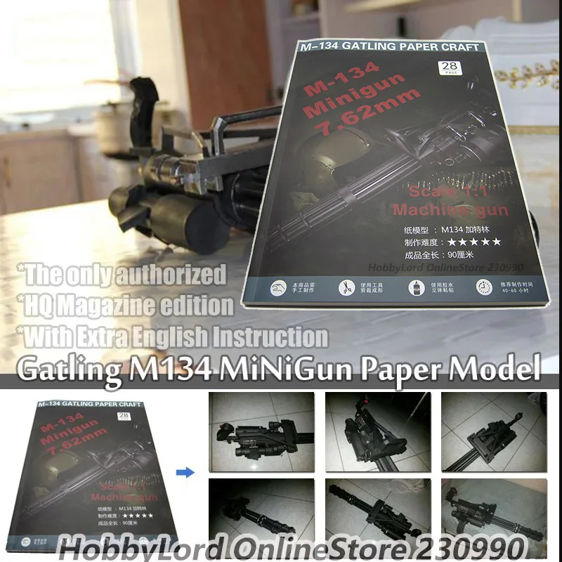 

Масштабная модель Гатлинга M134 3D бумажная модель