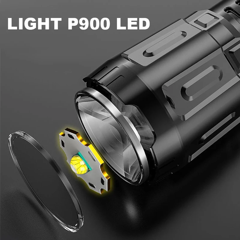 

oobest USB Rechargeable Flashlight Led 3 Gears Battery Torch Lantern For Outdoor Waterproof Camping Fishing Hiking Lighting Lamp