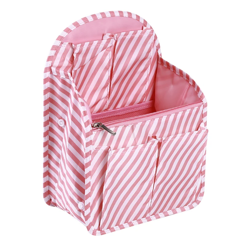

Organizer Insert Bag Women Oxford Cloth Travel Insert Organizer Handbag Purse Large Lady Makeup Cosmetic Bag Cheap Female Tote