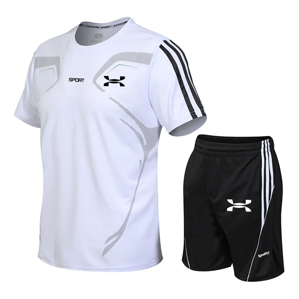 Мужской Спортивный Комплект Для Фитнеса Быстросохнущий Дышащий Повседневный