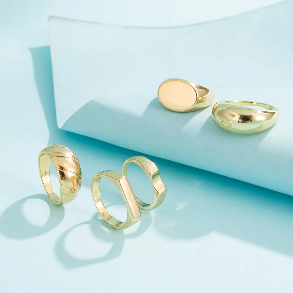 

Vintage Aesthetic Simple Rings for Woman Geometric Classic Ring Set Retro Jewelry Valentines Day Party New 2022 Fashion Gift