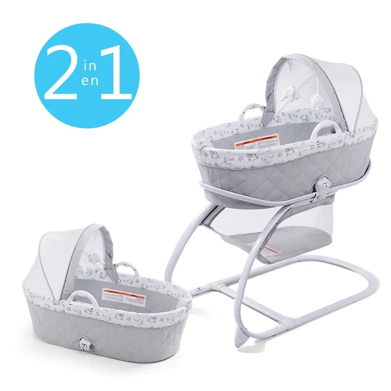 LazyChild Vibrating Baby Shaker To Coax Sleep Multi-functional Lightweight Folding Newborn Baby Play Bed Baby Bed DropShipping