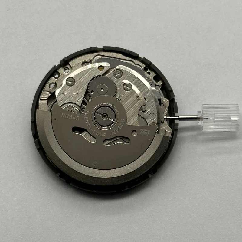 NH34 High-precision Movement Black GMT Datewheel Crown at Modification NH34A  Automatic Movement Mechanism 24 Hour Hand