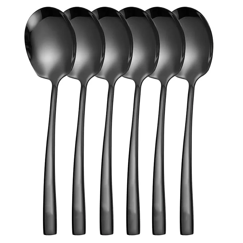 

Heavy-duty 6PCS Stainless Steel Serving Spoon Set for Catering, Large Serving Utensils Buffet Spoons Restaurant Supplies