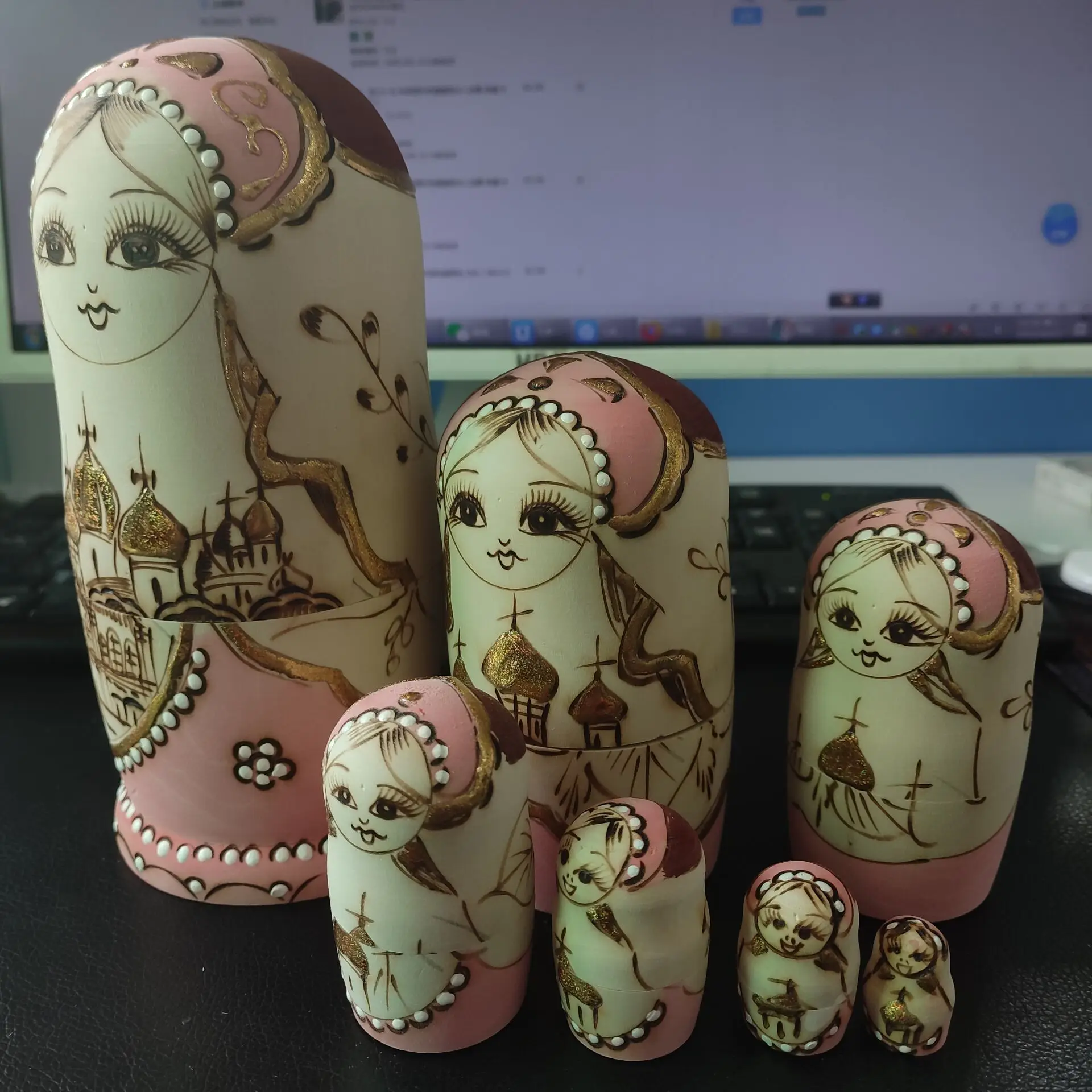 Коллекция 7 слоев/набор деревянные русские куклы подставка для девушек желающая