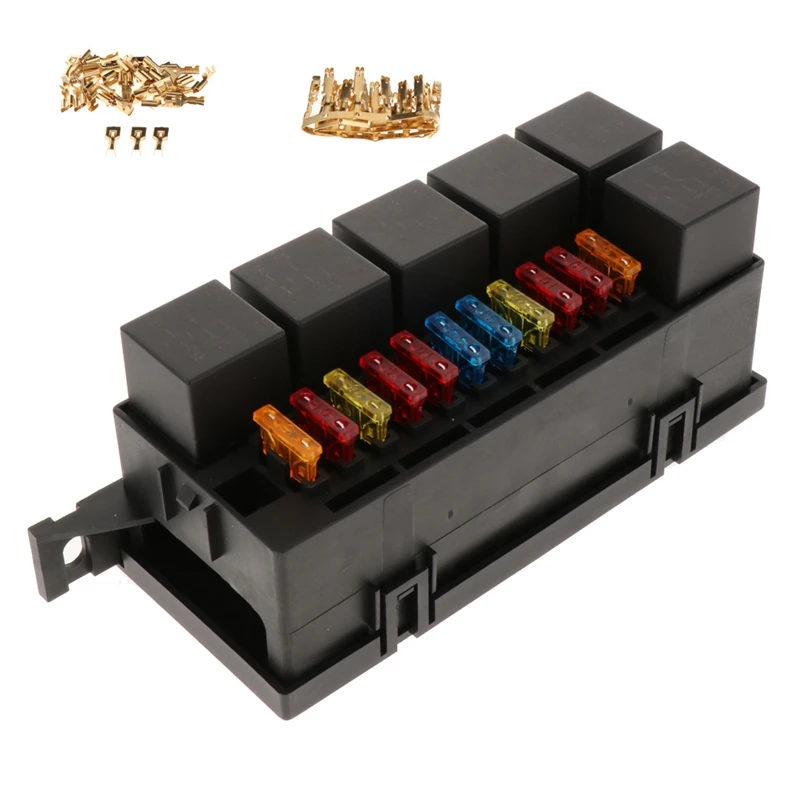

Car 11 Way Fuse Holder Relay Box With Terminals Relays Waterproof Connectors Fuse Relay Box