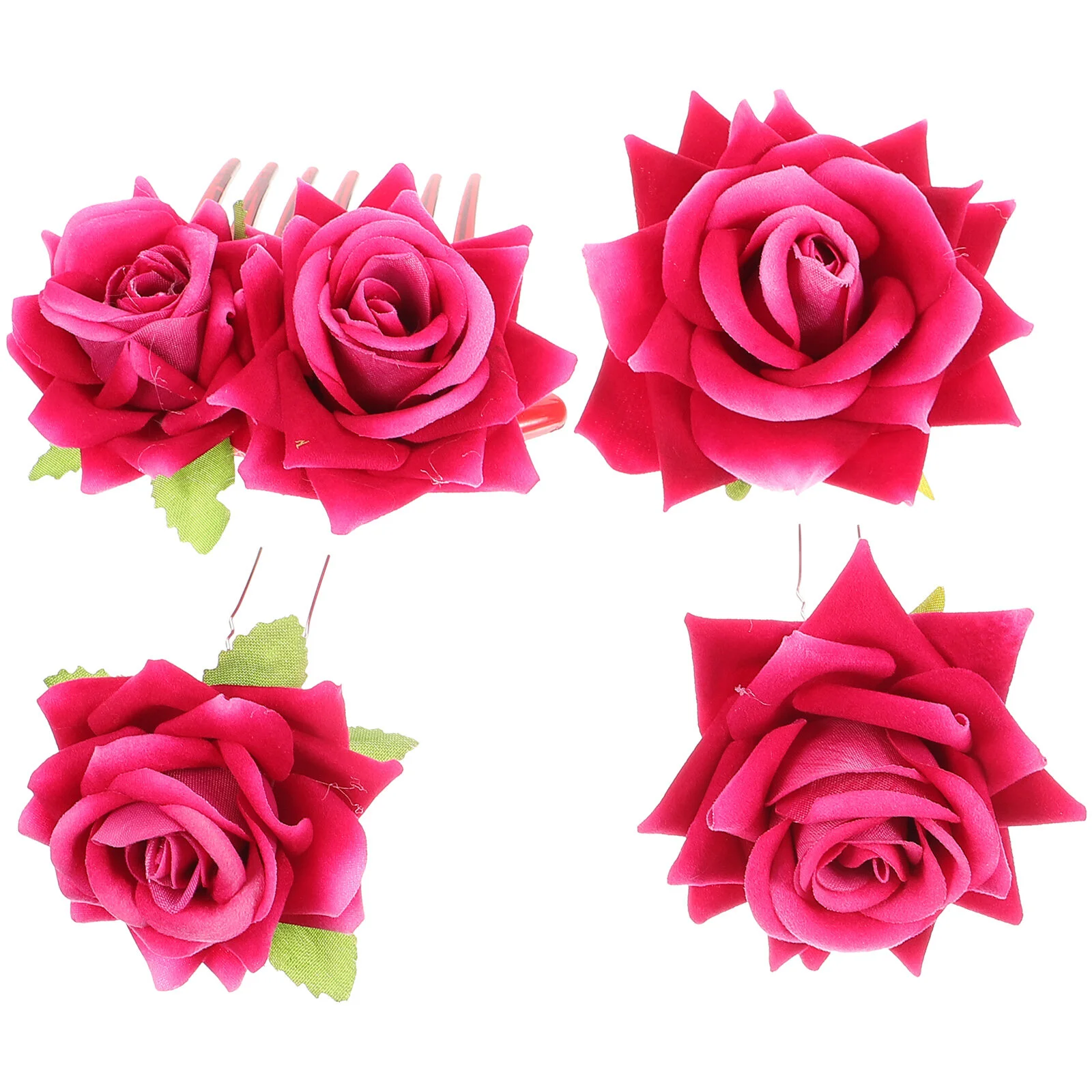 

4 Pcs Hair Barrets Hairclips Clamp Bride Styling Headdress Pins Fabric Barrettes