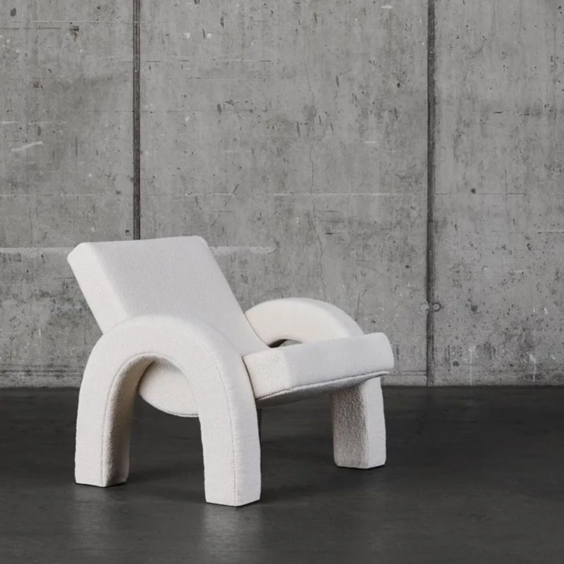 

Light luxury special-shaped designer single sofa Nordic minimalist hotel leisure living room balcony lounge chair creativity