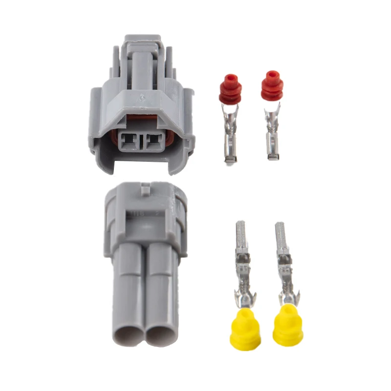 

1/2Set Nippon Denso 2 Pin Waterproof Male Female Top Slot Fuel Injector Connector Plug Socket 6189-0060 DJ7024Y-2-21