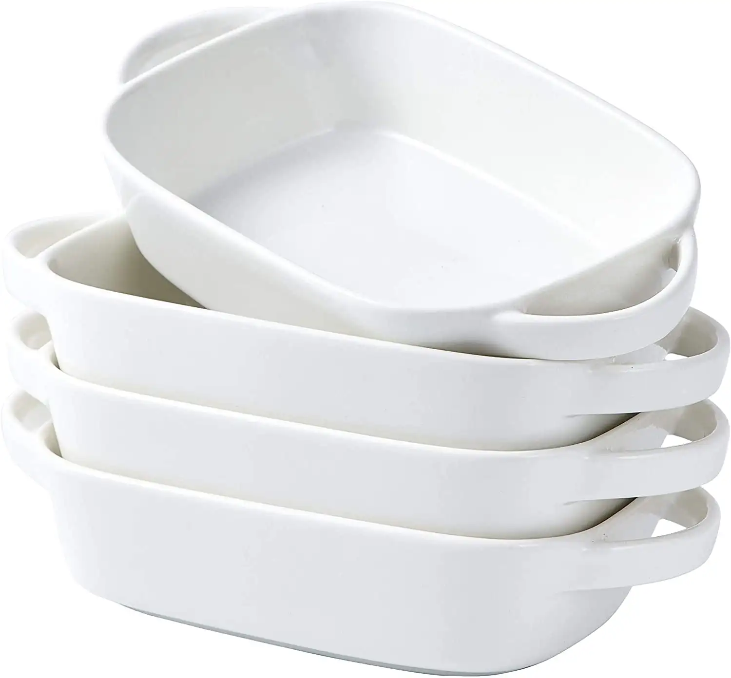 

Rectangular Ceramic Baking Pan for Browning Lasagna, Oven Safe, with Handle