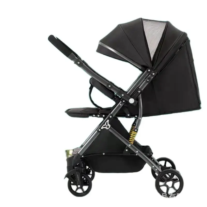 

Light Baby Stroller Two-way Pram Ultra-light Umbrella Car With One-key Folding High Landscape Newborn Travel Carts