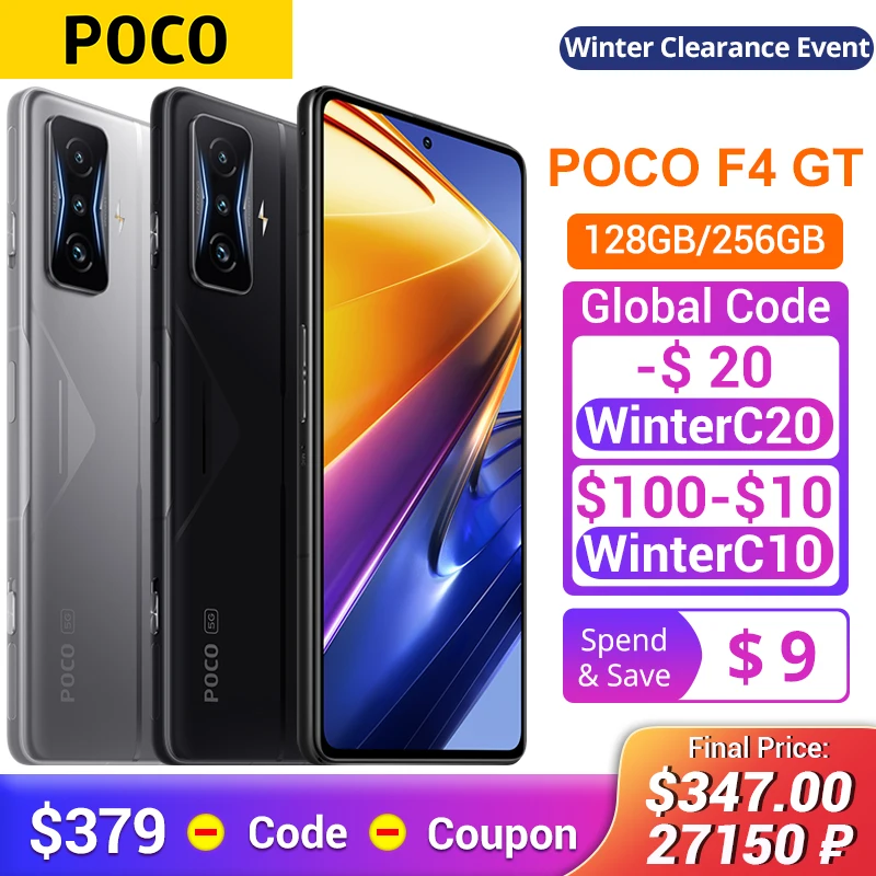  Global Version POCO F4 GT 5G Mobile phone 128GB / 256GB Snapdragon 8 Gen 1 pop-up triggers 120W Hyper Charge 120Hz Smartphone 