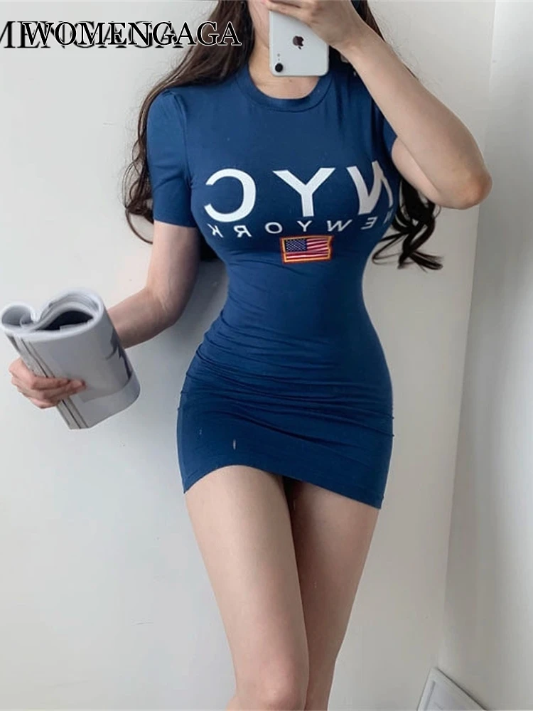 

Женская облегающая футболка с круглым вырезом, коротким рукавом и надписью