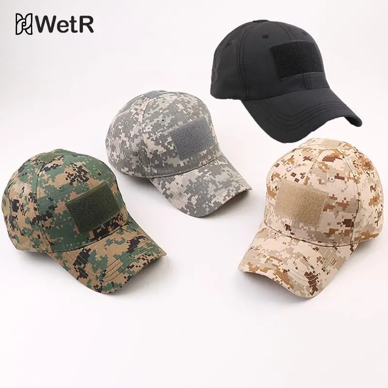 

Military Baseball Cap Outdoor Camouflage Hat Simplicity Tactical Soldier Camo Hunting Cap Hat Sport Cycling Cap Sun Hat unisex
