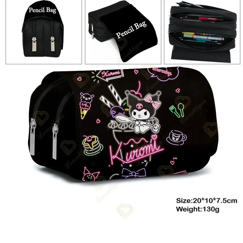 Пеналы Sanrio Kawaii Hello Kitty Cinnamoroll Kuromi My Melody Purin Dog фоторучка сумка для карандашей