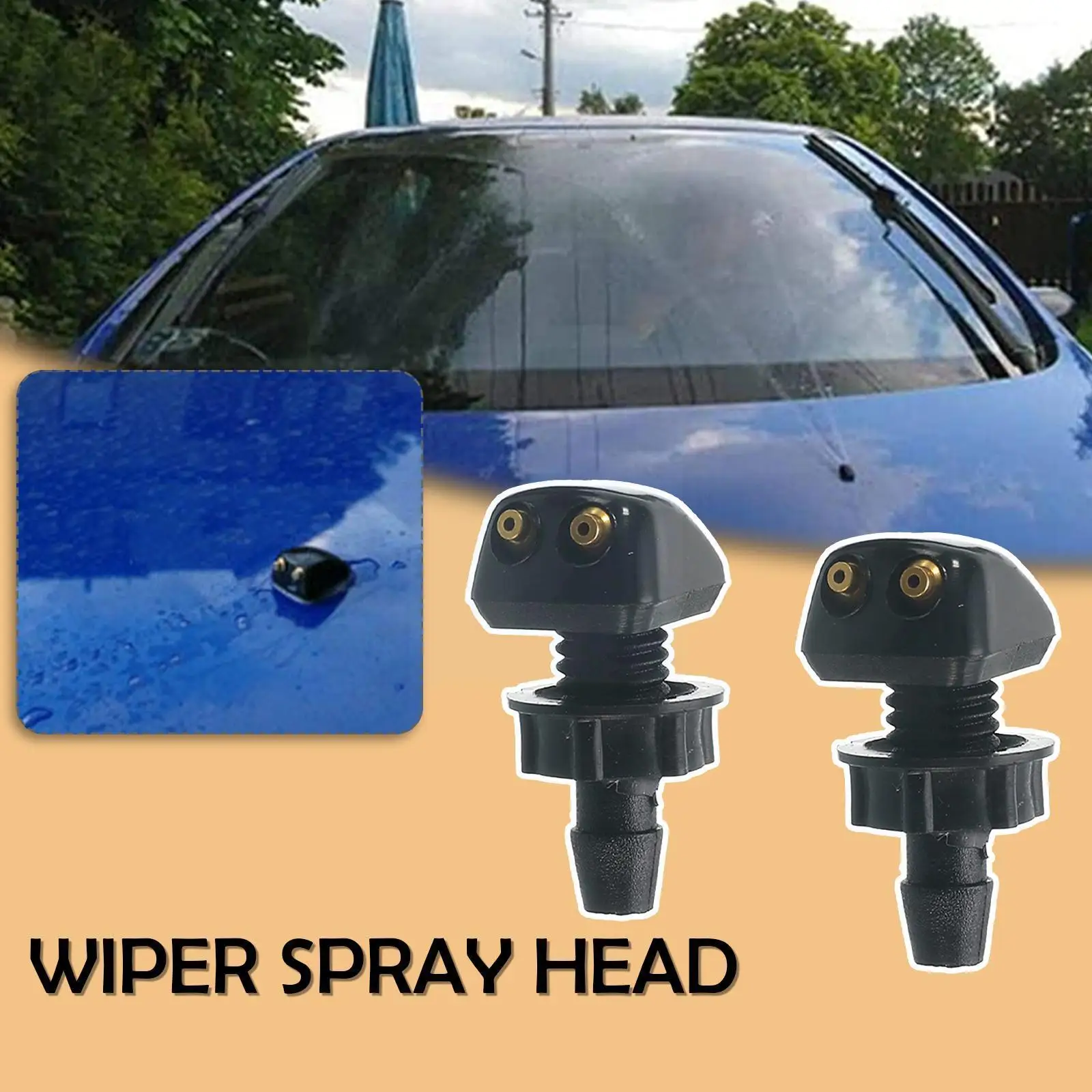 

Universial Car Wiper Spray Abs Dual Holes Adjustable Spray Windshield Car Jet Nozzle Water Washer Wiper P0b4