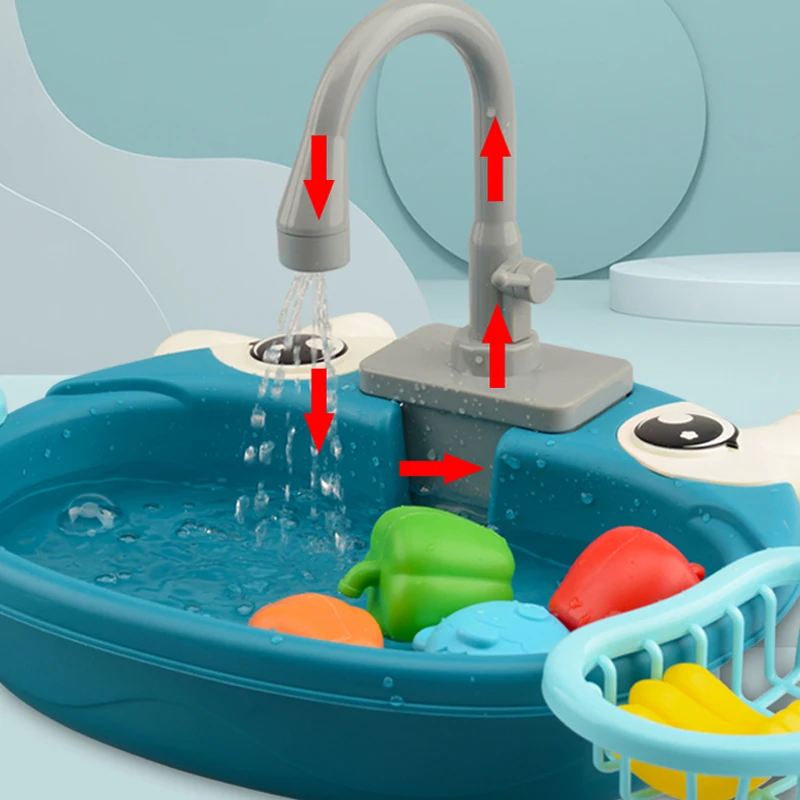 Kids Mini Sink Kitchen Toy Set Dishwashing Simulated Educational Play House Games Children Christmas Gift Toys | Игрушки и хобби