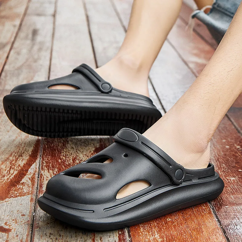 Men Women Thick Platform Home Lovers Slippers Fashion Non-slip EVA Bathroom Slides Sandals Beach 2022 Summer Soft Flip Flops