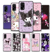 silicone phone case for oppo realme 5 5i 5s 6i 6 7 7i 8 8i 9 9i 5g pro xt black soft cover cases cute cartoon melody kuromi